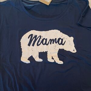 Fuego NWT Navy Blue Mama Bear Graphic T-Shirt-Medium